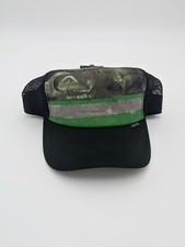 Quiksilver QUIK Boards Trucker Hat, Black Green Mesh Snapback 852113-GRN