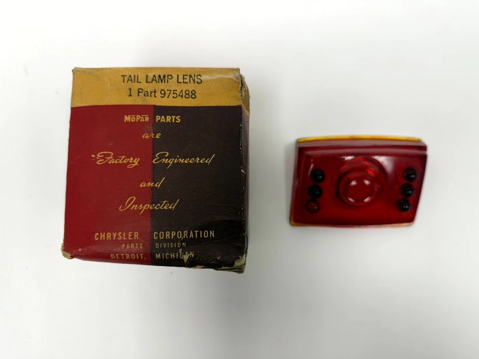42 Dodge Deluxe Series D-22 Rear Right Passenger Side Tail Light Lens 975488 NOS - Image 3 of 4