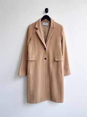 Marella Lana Wool Beige Coat Jacket US 10 L Womens