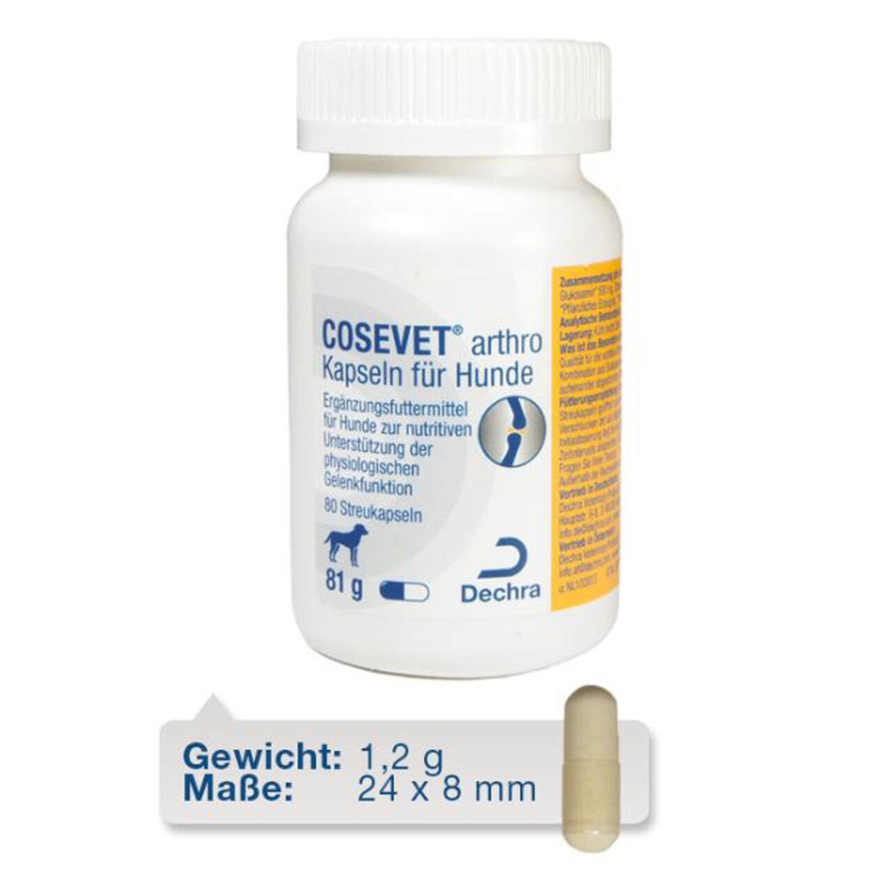 Dechra Cosevet arthro 80 Kapseln | Hunde | physiologische Gelenkfunktion