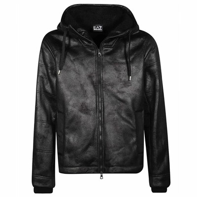 ea7 bomber jacket black