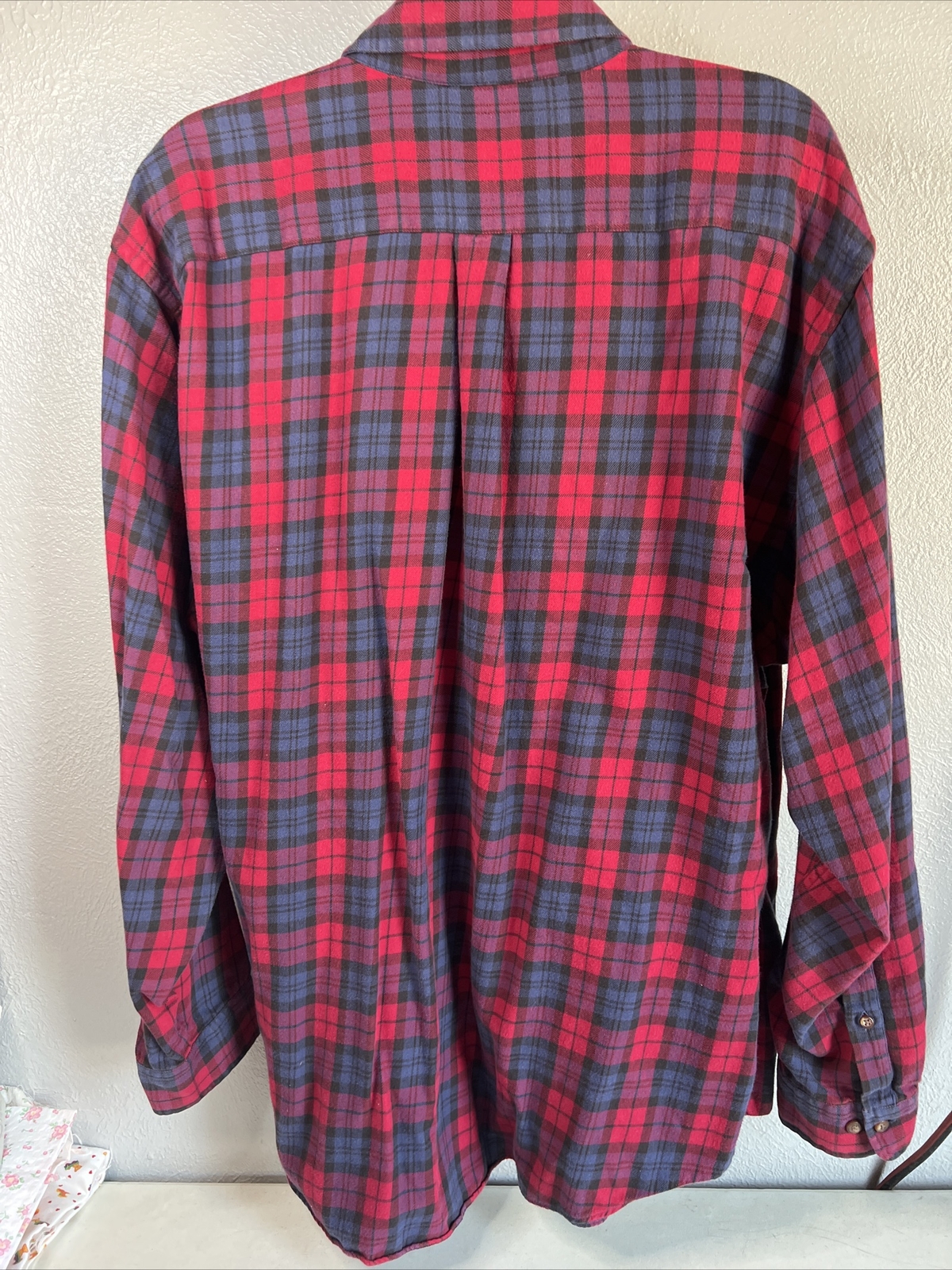 Brooks Brothers Dress Shirt Blue Red Plaid Long Sleeve Mens Size XL thumbnail 7