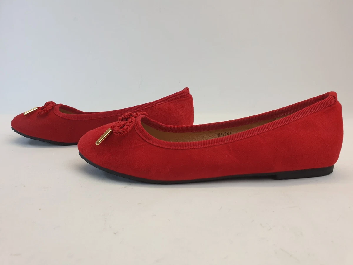 Red flat shop shoes size 11