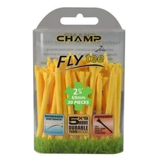 NEW 30 Champ Zarma Fly 2 3/4" Plastic Golf Tees Yellow / Free Shipping