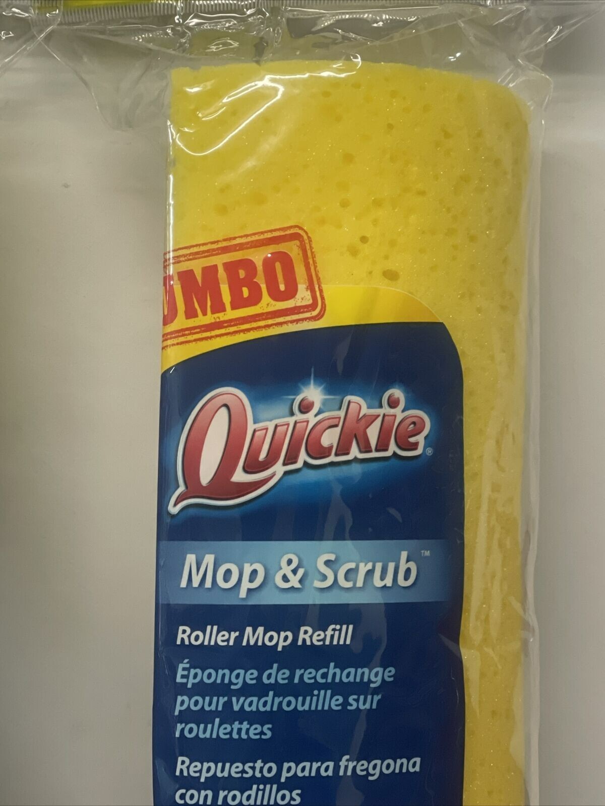 Clean Big Quickie Jumbp Roller Mop Refill Type P Extra Absorbent, Mop and Scrub 