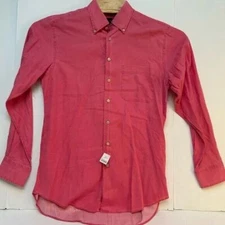 Scott Barber NWT Pink Cotton Button Down Shirt size Medium