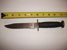 Old Antique Vintage Kinfolks USA Fixed Blade WW2 Fighting Knife