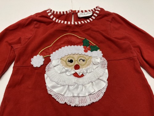 Emily Rose Girl’s Tunic Top Dress Christmas Santa Clause Red Ruffle Size 6 Cute - Picture 2 of 15