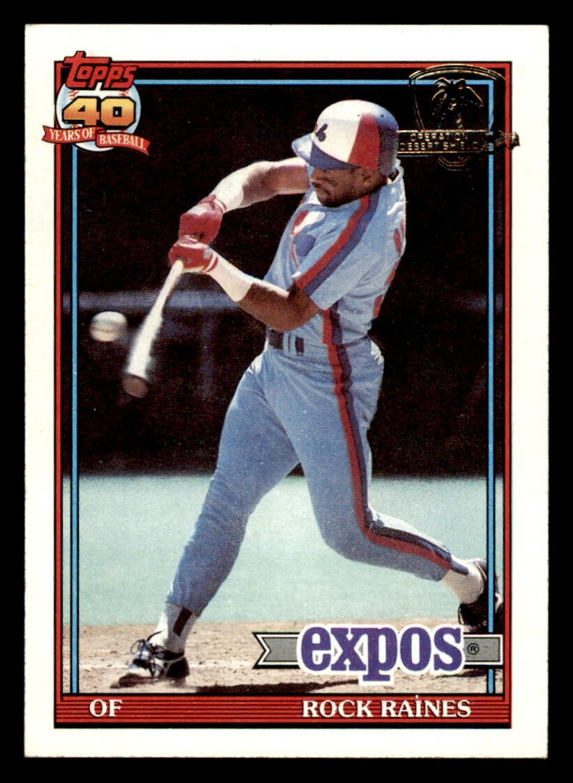 1991 Topps Desert Shield Baseball #360 Tim Raines NM *e1