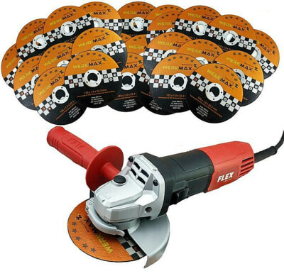 Metall Trennscheiben 125 Flex SET | Winkelschleifer + 100 WMS 125  x 1 mm 