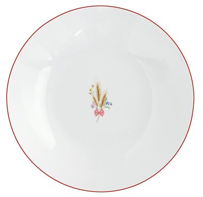 Suppenteller COUNTRY LIFE D. 20,5cm weiß bunt Porzellan Easy Life