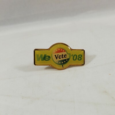 We Vote '08 2008 Presidential Campaign USA Election Pin Button Obama McCain