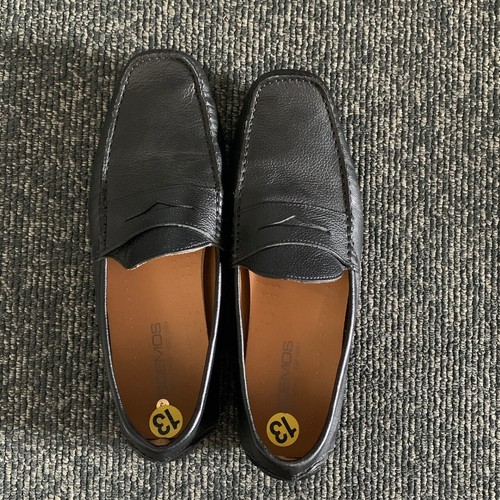 Black Leather Boat Shoes / Loafers 
