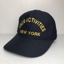 US Marine Corps Veteran Hat Cap Snapback Black Eagle Crest OS Adjustable Navy Bl