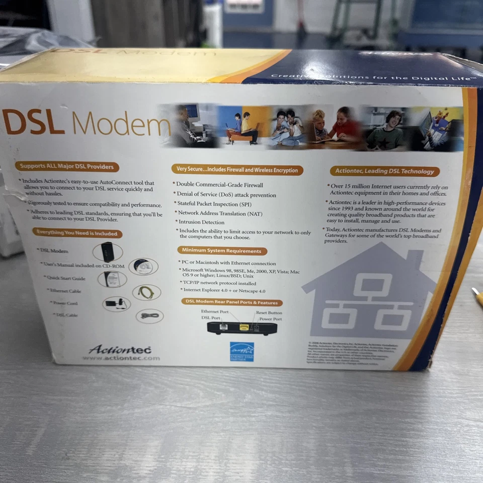 Actiontec GT701D 1-Port 10/100 Wired Router (GEU003AD3B-01) - Image 3 of 4