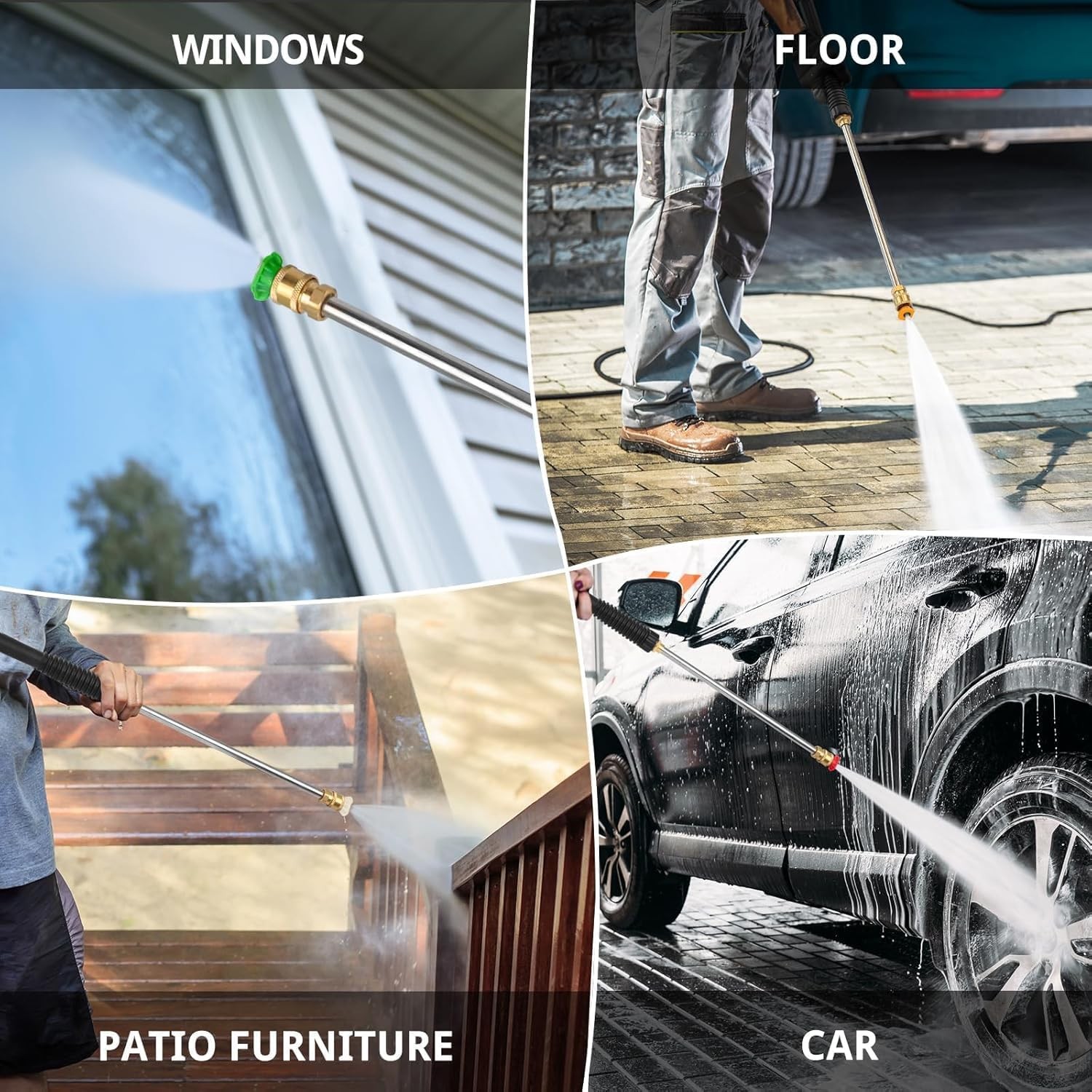 PowerSmart DB1002 2600 PSI Electric Pressure Washer with Induction Brushless ...