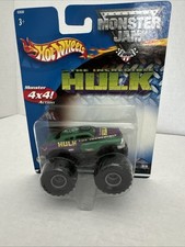 2002 Hot Wheels Monster Jam Truck Incredible Hulk Sealed 1:64 53536