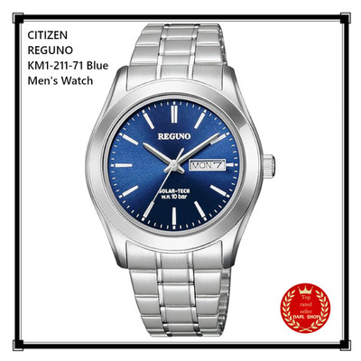 CITIZEN REGUNO KM1-211-71 Blau Herrenuhr Neu in Box Japan