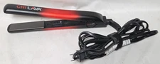 Chi Lava 1" Ceramic Flat Iron GF8269 Hair Straighten Styling Black Red Volcanic