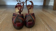 1940s platform shoes Multicolor Reptile Size 7