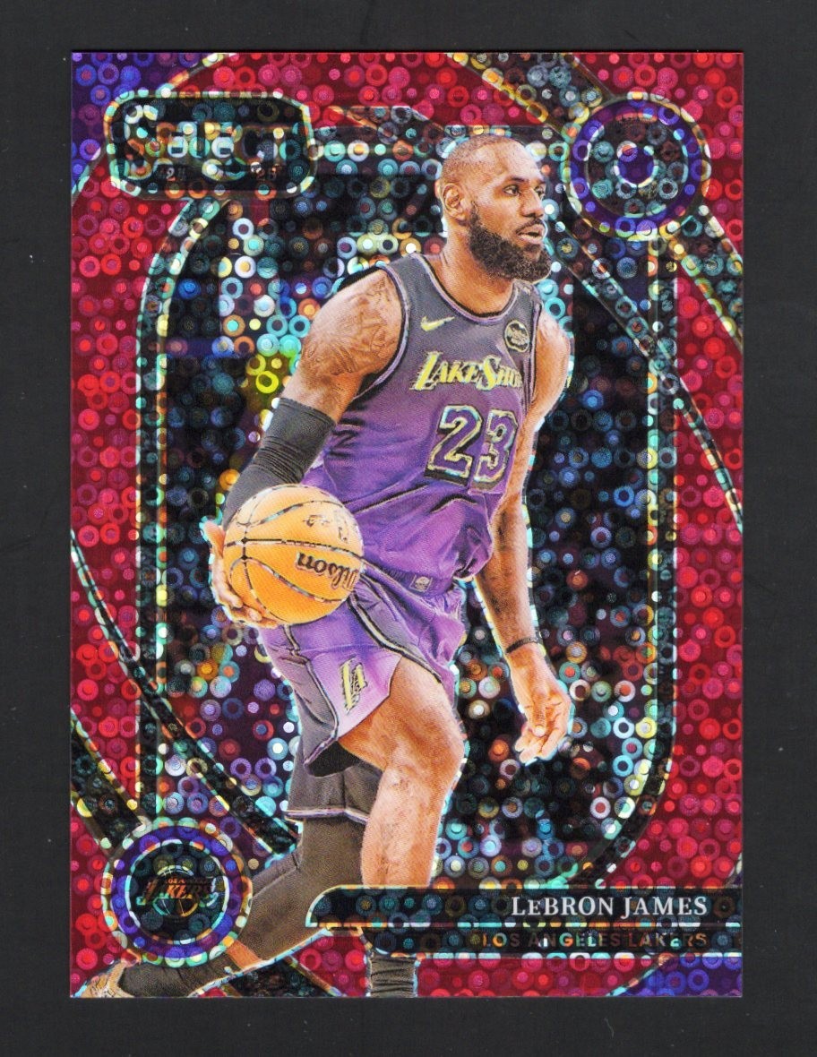2024-25 Panini Select Lebron James /49 Red Disco #241 Courtside LA Lakers