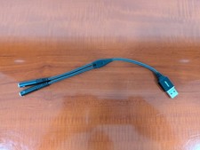 USB Sound Card Audio Adapter, USB Headset Headphone Microphone Adapter