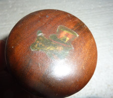 Vintage Wooden Hot Rod Wolf Picture Knob Steering Wheel Suicide S-41