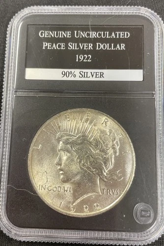 Genuine Uncirculated Peace Silver Dollar 1922 90% Silver ￼