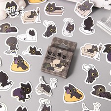45pcs Kawaii Cat Dog Daily Life Mini Paper Stickers Set Scrapbooking Journal