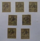 George V: Simple Cypher: N28(1): 8d black on yellow. Mint & used.