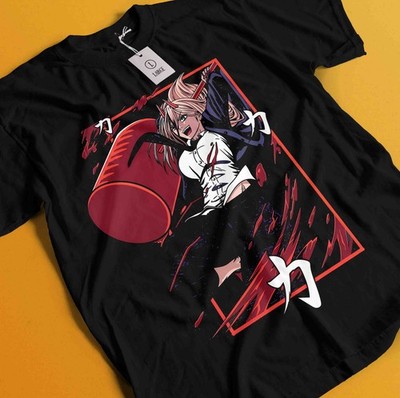 Chainsaw Man Makima T-Shirt Asa Aki Anime Denji Shirt Power Tshirt All Size Tee