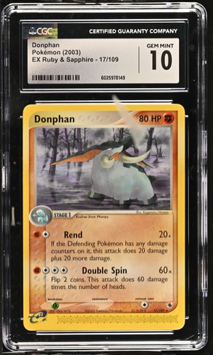 Donphan graded CGC 10 for sale on eBay