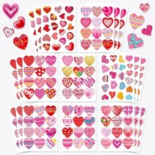 336 PCS Heart Stickers, Valentine Stickers for Kids Colorful Heart Stickers