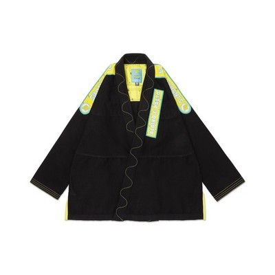 Albino and Preto x SPONGEBOB 2 ADULT GI BJJ 450 GSM BJJ Kimono Competitor