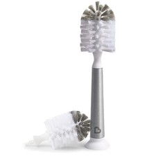 Stainless Steel Bottle Cleaning Brush with Extra Refill Brush Head Gray