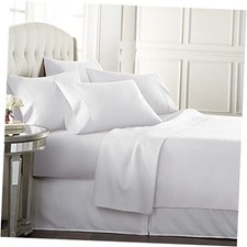 Size Bed Sheets Set - 1800 Series 6 Piece Bedding Sheet  King White