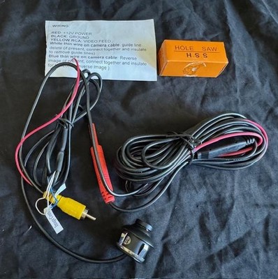 CUB 15 Back Up Camera Auto Car Extension Cable Hole Saw Install Kit CCD 22.5