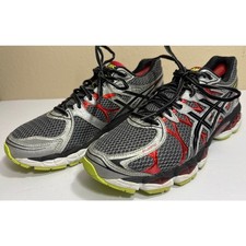 Scarpe da corsa Asics Gel Nimbus 16 T435N argento nero rosso da uomo - taglia 8,5