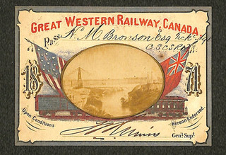 Great Western Railway Railroad Annual Pass with Photographs 1871 RARE