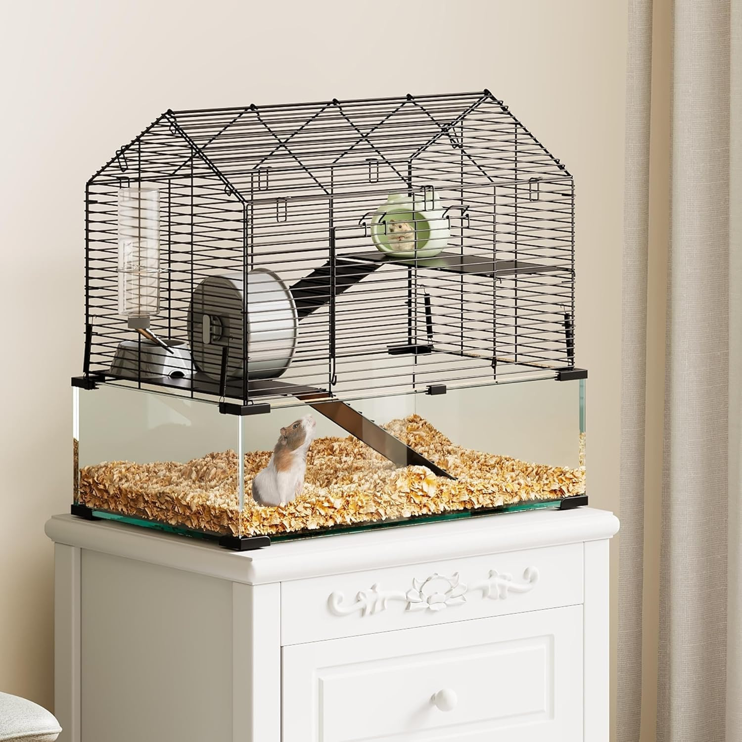 Deluxe 3-Layer Hamster & Guinea Pig Cage with Accessories - Chew Proof Metal