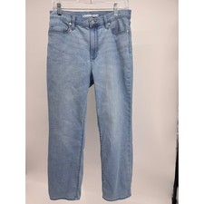 Lands' End Womens Light Wash High Rise Straight Leg Jeans Size 10 518843