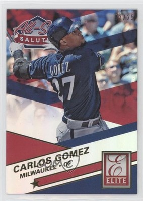 2015 Panini Elite All-Star Salutes Gold 3/25 Carlos Gomez #20 0c2