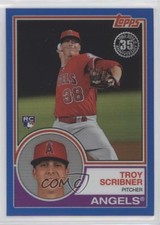 2018 Topps Silver Pack 1983 Design Chrome Series 2 Blue /150 Troy Scribner 0h9f
