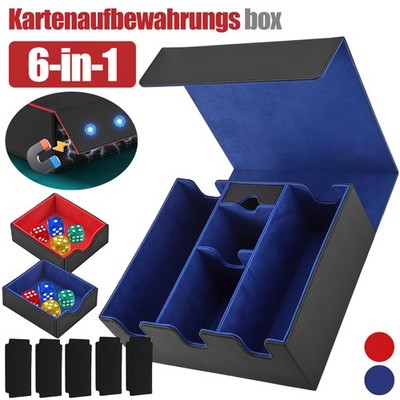 6 in 1 Premium Magnetisch Flip Deckbox für MTG, Dragon Shield、YuGiOh、Duel Master