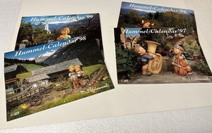 Four Vintage Collectible Hummel Calendars. 1996-1999. Mint Condition. 12”x12”