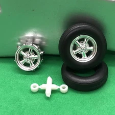 2) MM 1:25 American Torq Thrust  5 Front Spoke Wheels W Tires LBR Model Parts