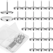 rhinocats Magnetic Push Pins, 20 Sets Magnet Thumbtack for 20 Pack, Silver 