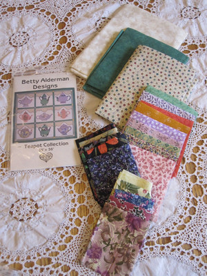 Betty Alderman Designs TEAPOT COLLECTION QUILT KIT 33'' x 36'' #0045 SEALED