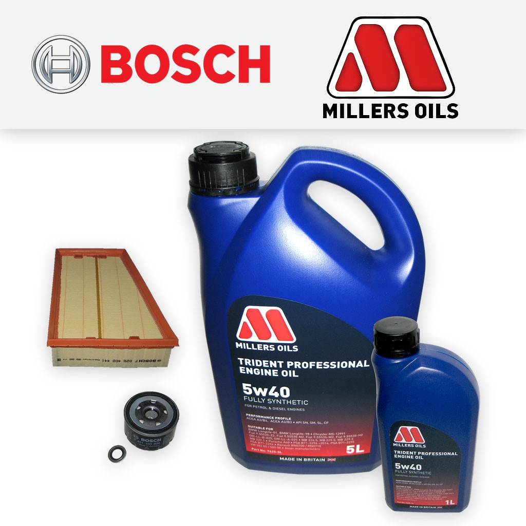 SERVICE KIT for RENAULT MEGANE II 2.0 16V OIL AIR FILTER+5w40 FS OIL (2002-2009)