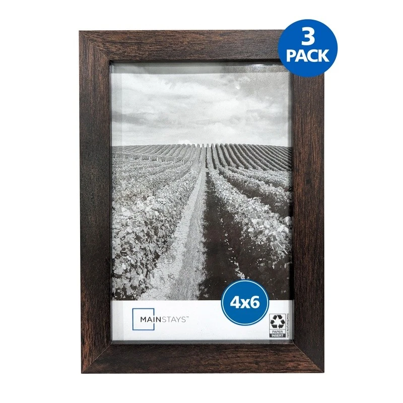 Juego de 3 marcos de fotos de galería 4x6 sobre mesa arte de pared exhibición collage decoración nuevo Foto 4 de 4